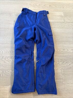 Women's Electric Blue Snow Ski Cargo Pants — Lightweight Insulated Fit
